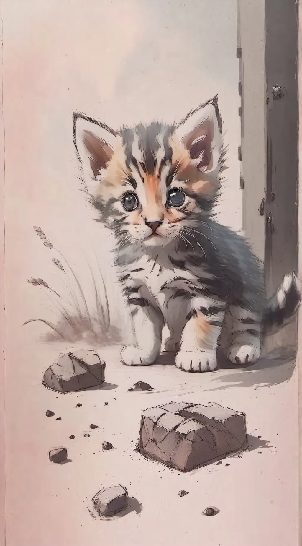 ai character: cute kitten background