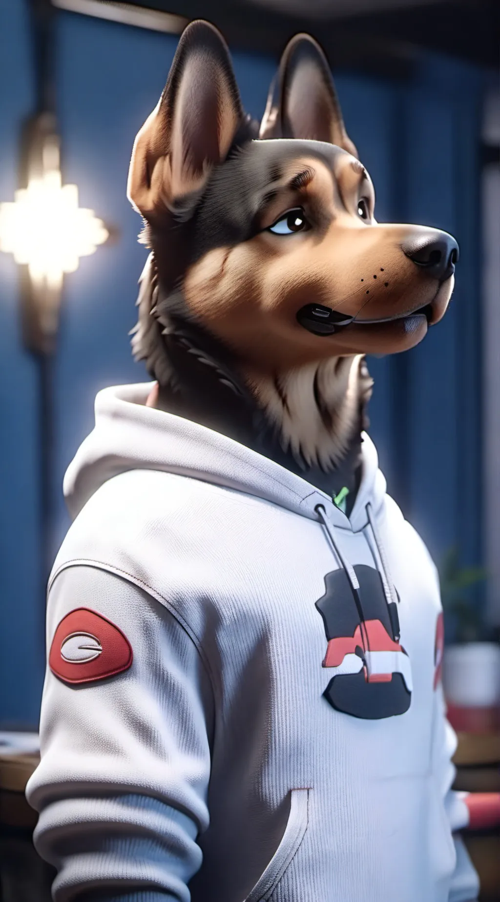 ai character: mila dog background