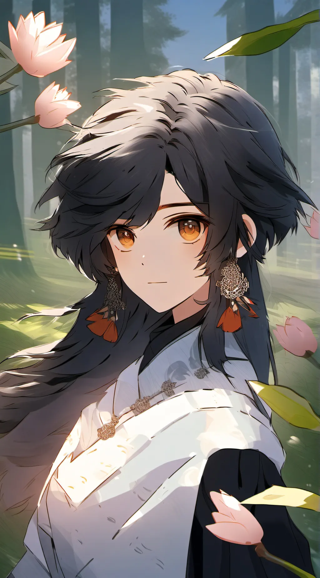 ai character: Wolf girl background