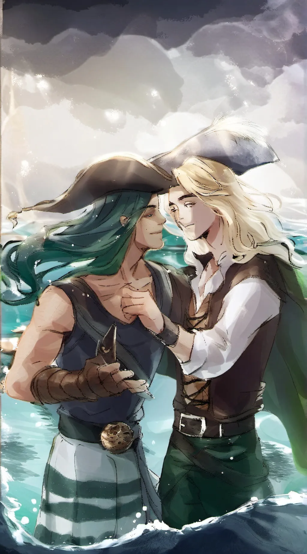 ai character: Mason and Ty  background