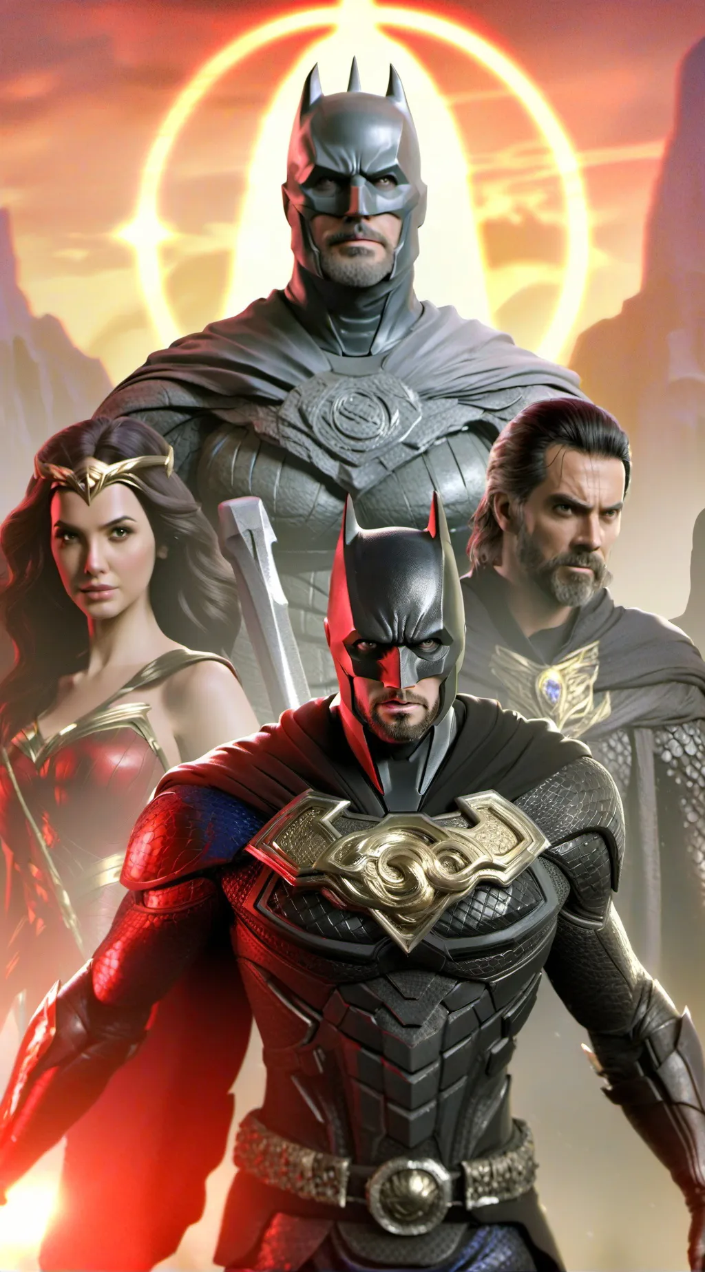 ai character: justice league  background
