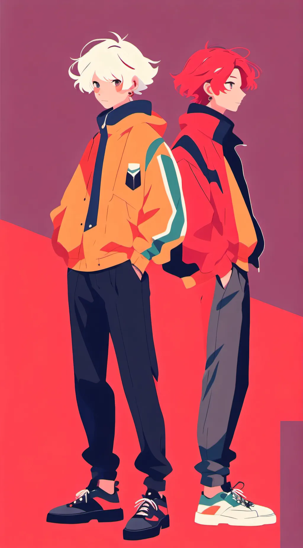 ai character: Victor and Andy  background