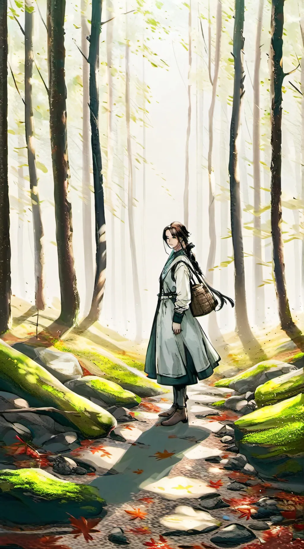 ai character: Autumn background