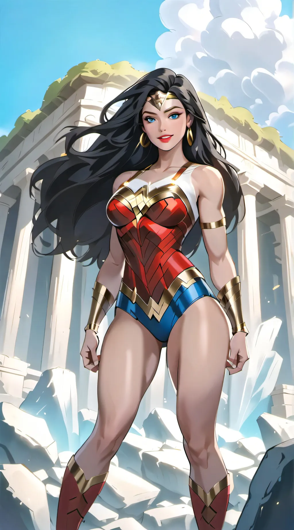 ai character: Wonder Woman background