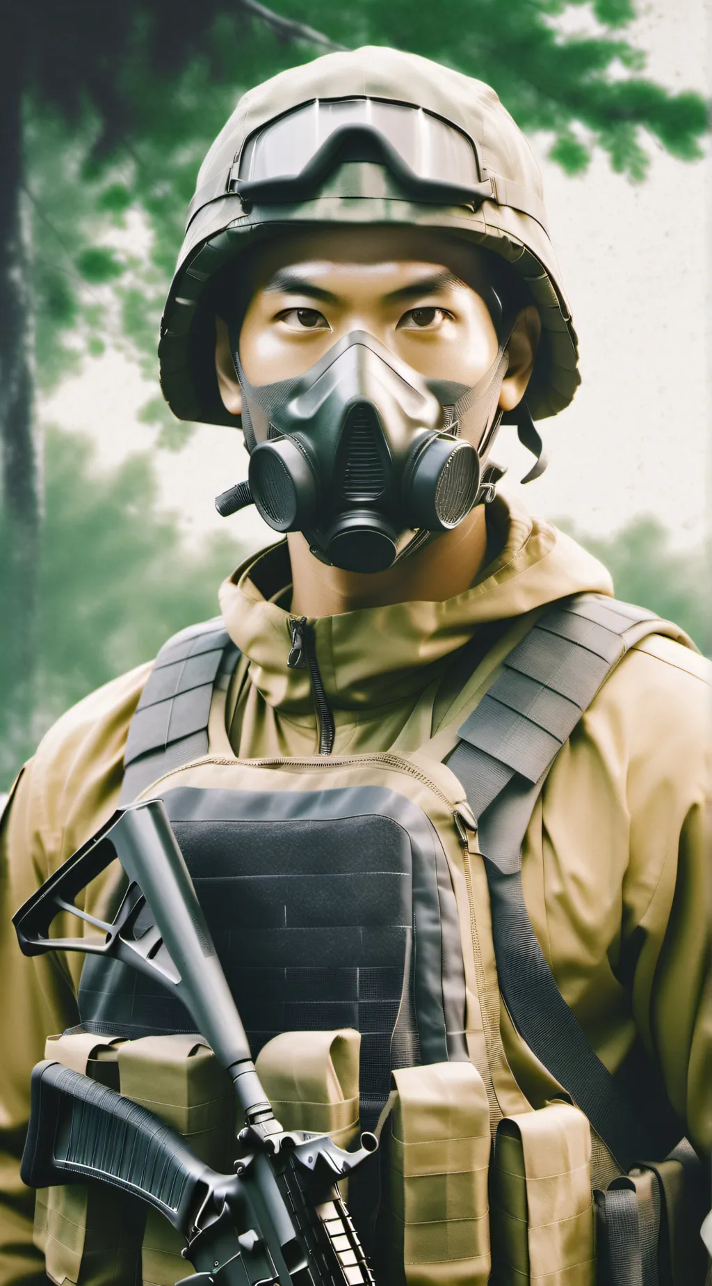 ai character: scp guard Mario  background