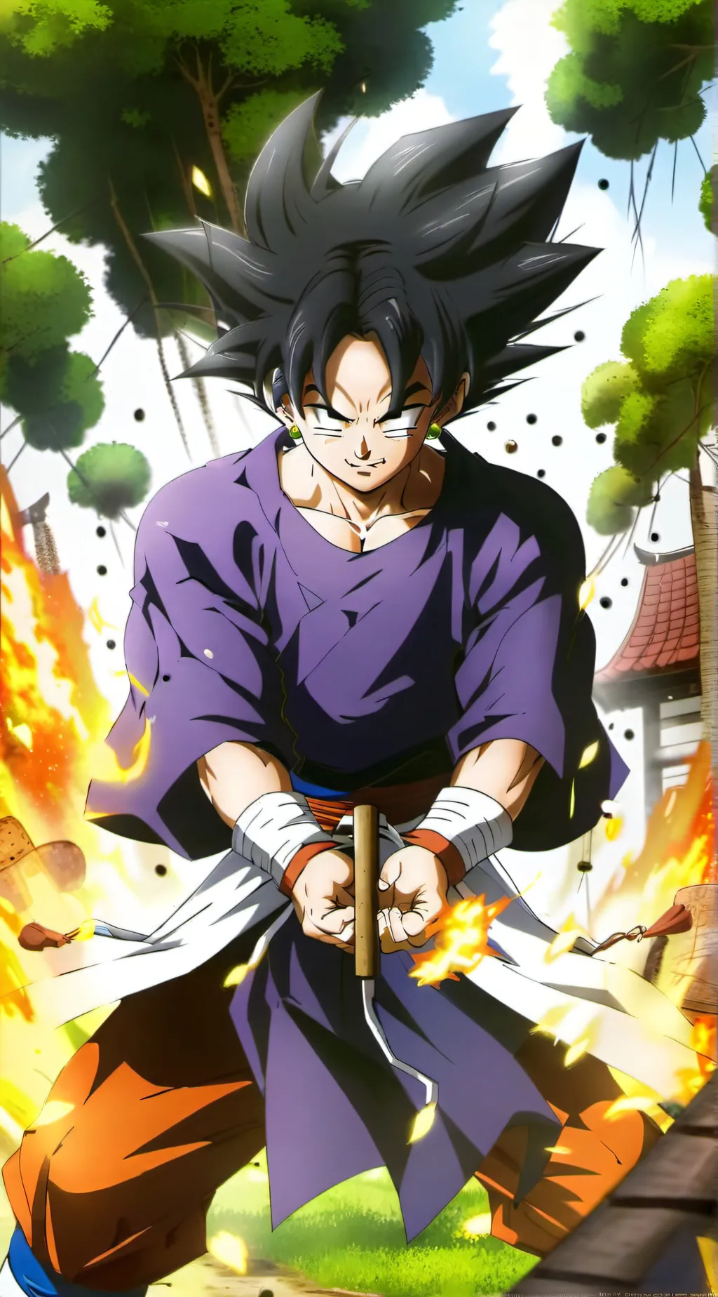 ai character: goku black background