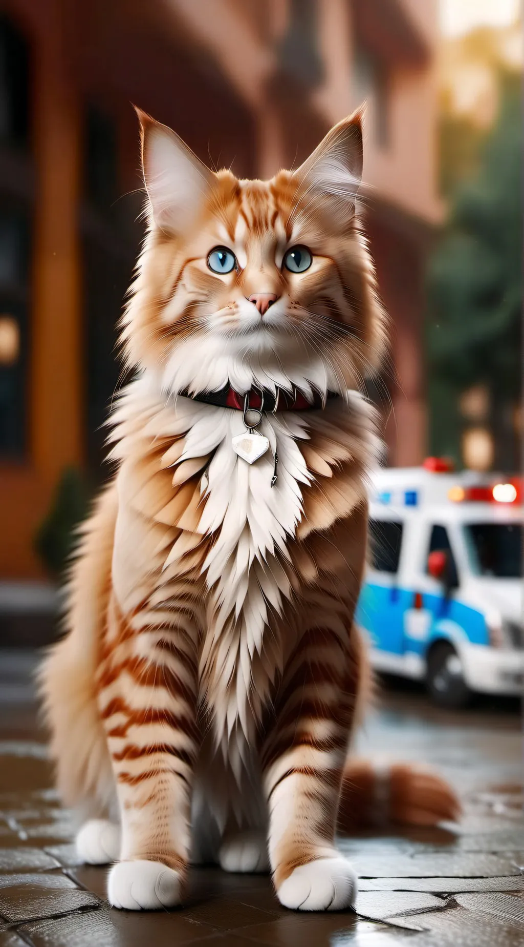 ai character: cookie ambulance  background