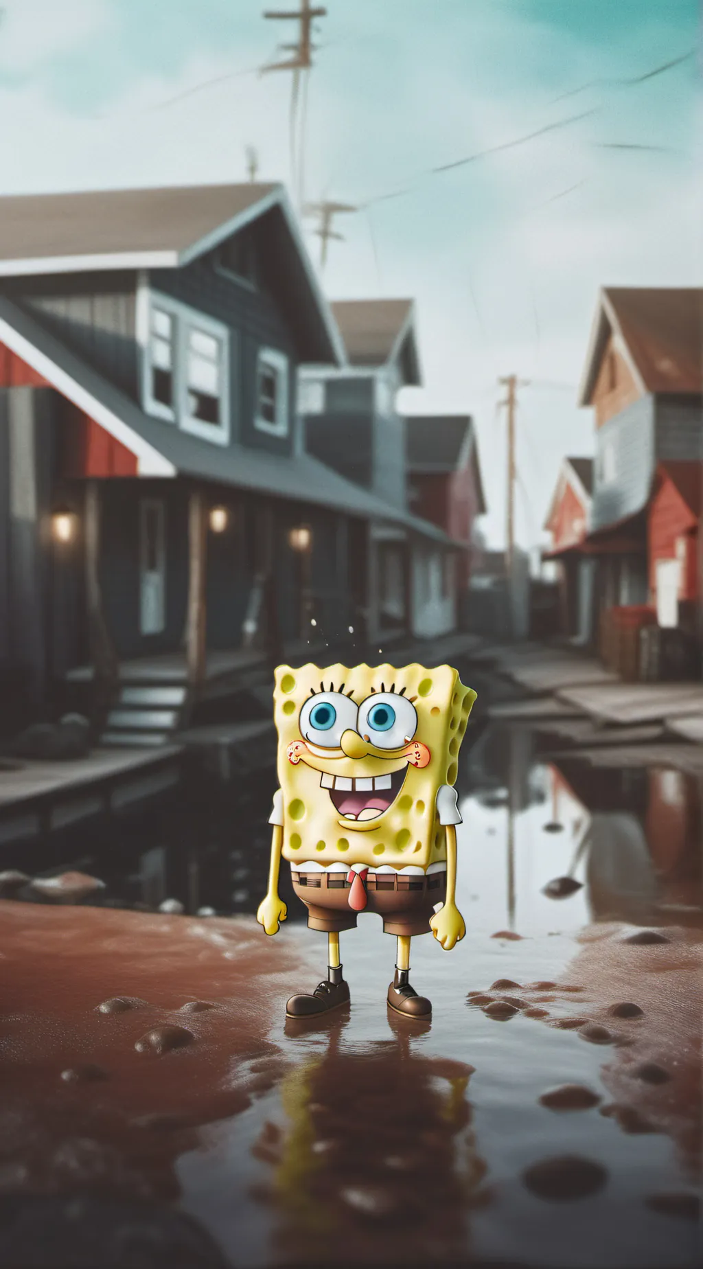 ai character: Sponge Bob background