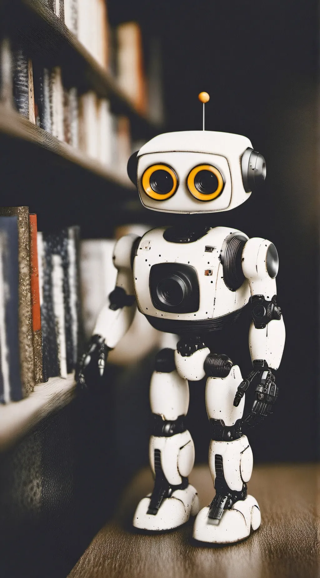 ai character: Books and toys background