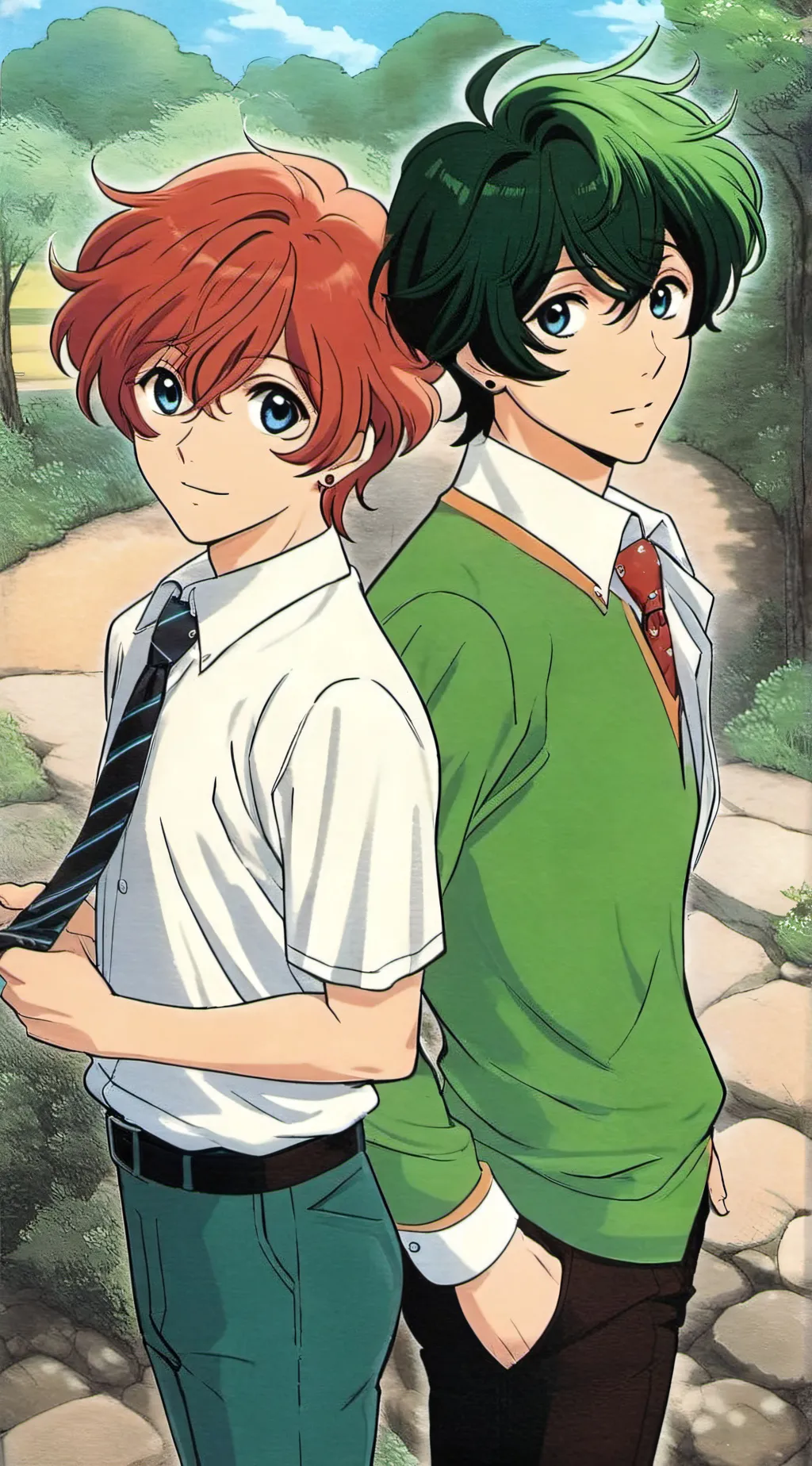 ai character: kny × bnha background