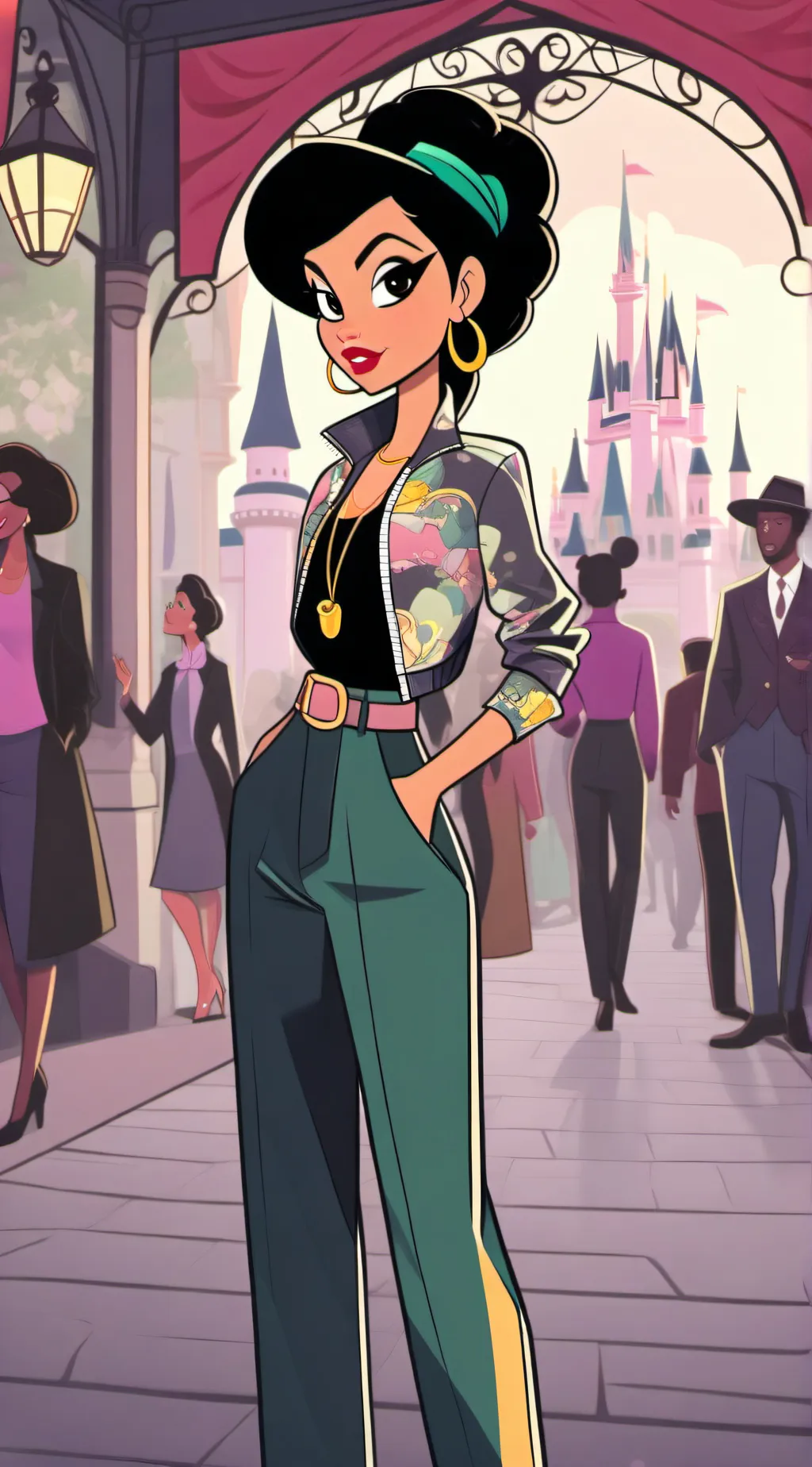 ai character: velvette background
