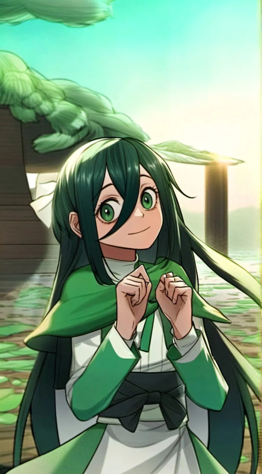 ai character: Tsuyu Asui background
