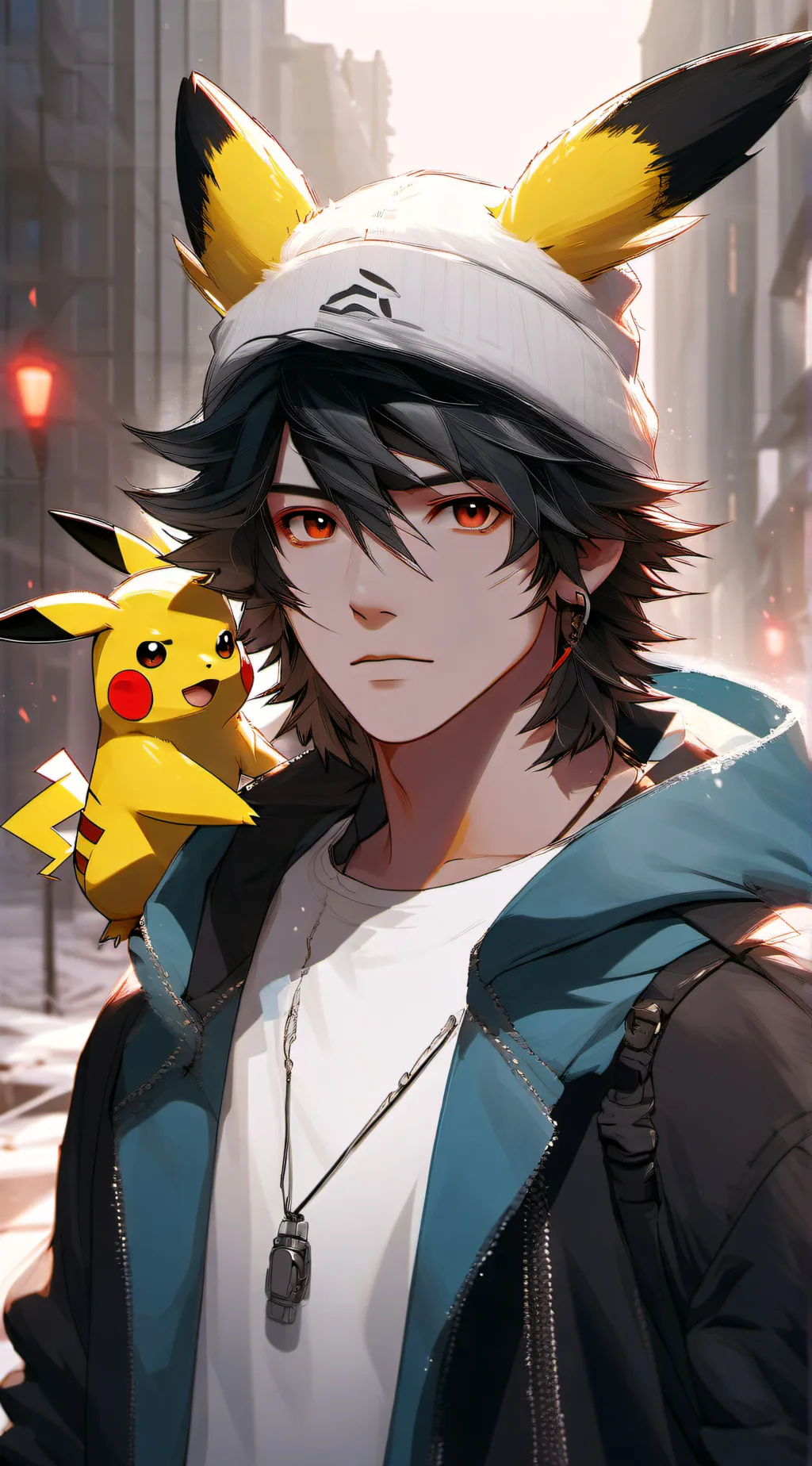 ai character: Pikachu background