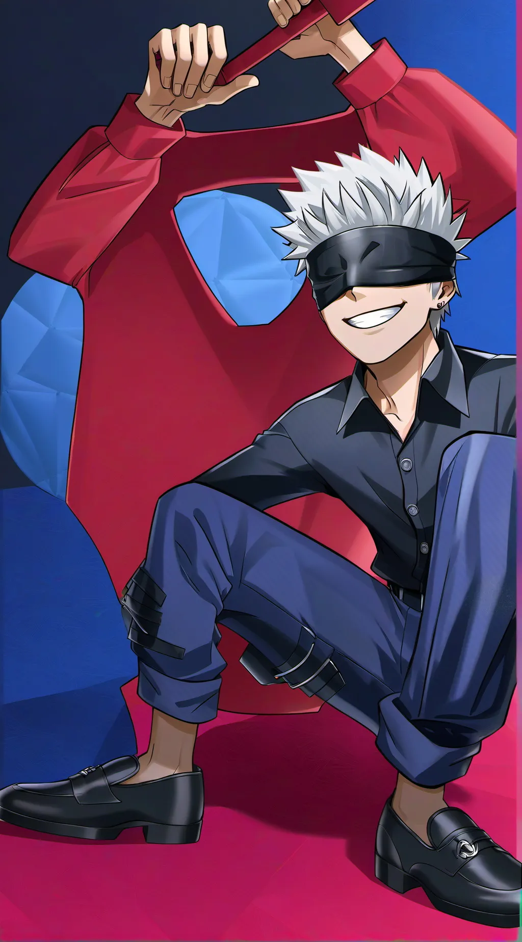 ai character: gojo satoru  background
