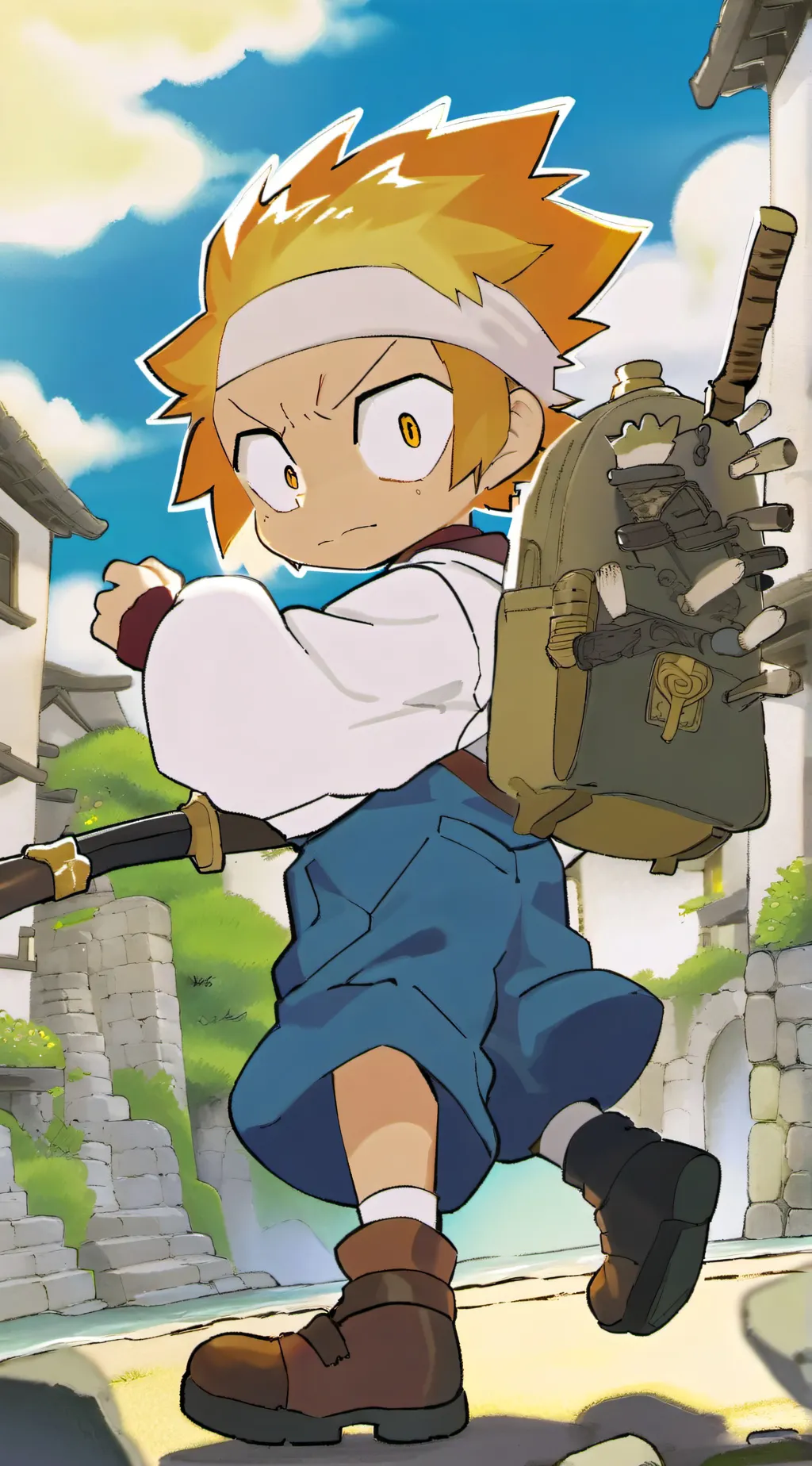 ai character: Luffy  background