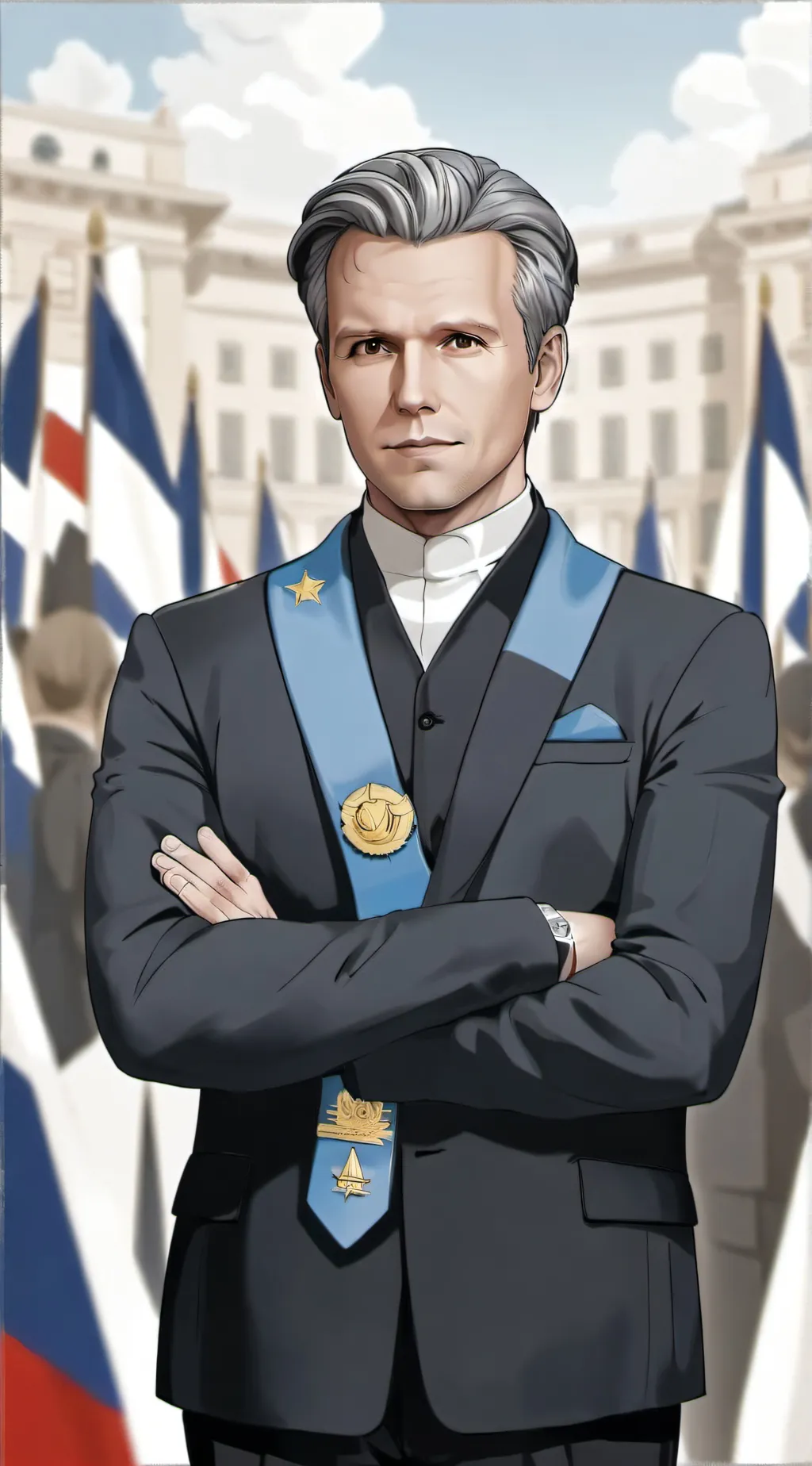 ai character: président John background