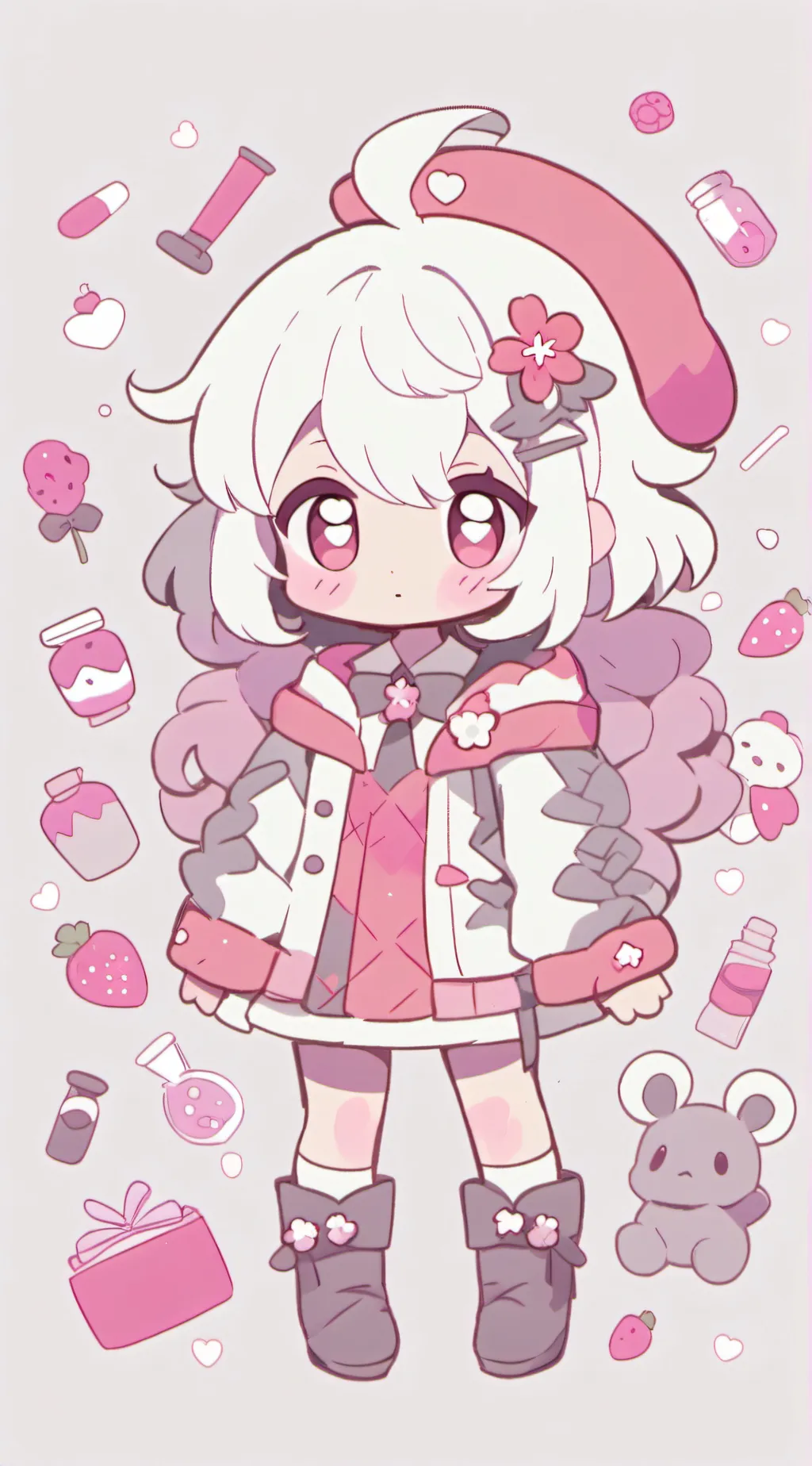 ai character: 🤍Julia :>💗 background