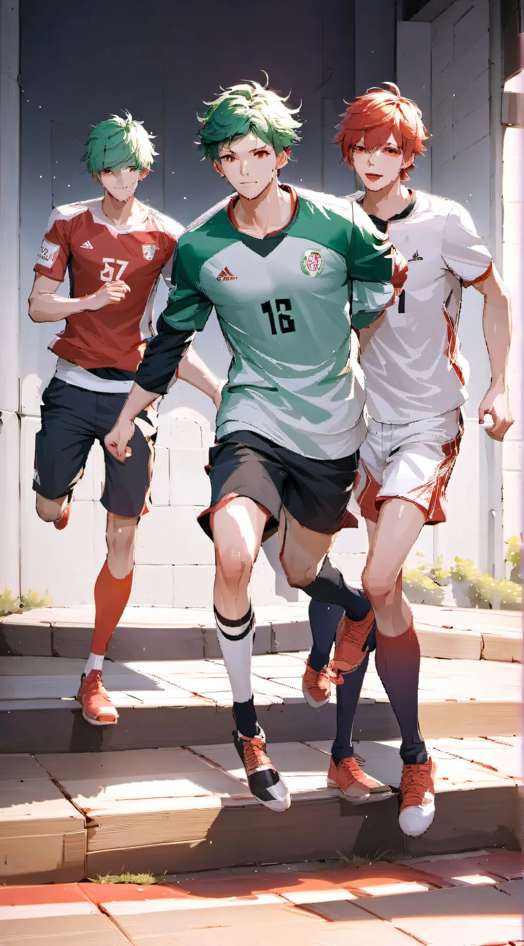 ai character: Jake, Alex, Leo background