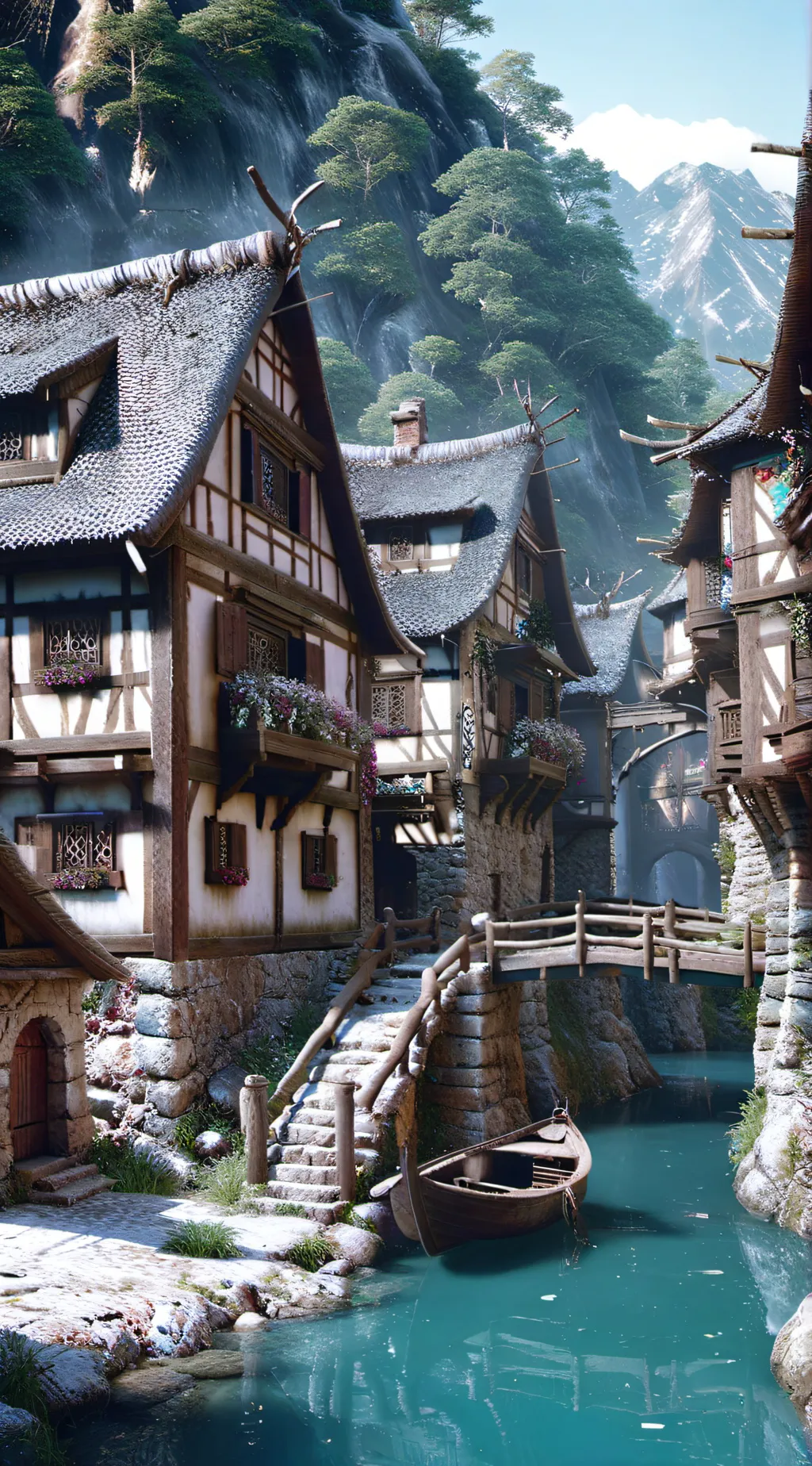 ai character: village  background