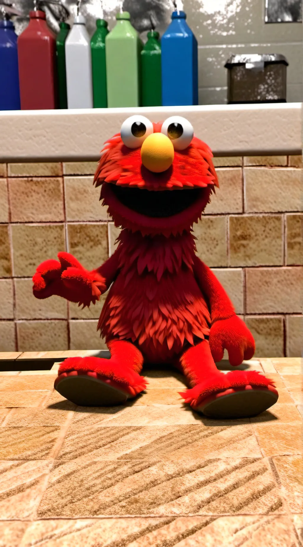 ai character: Elmo background