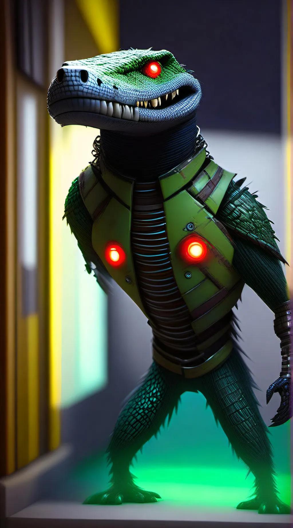ai character: Monty gator background