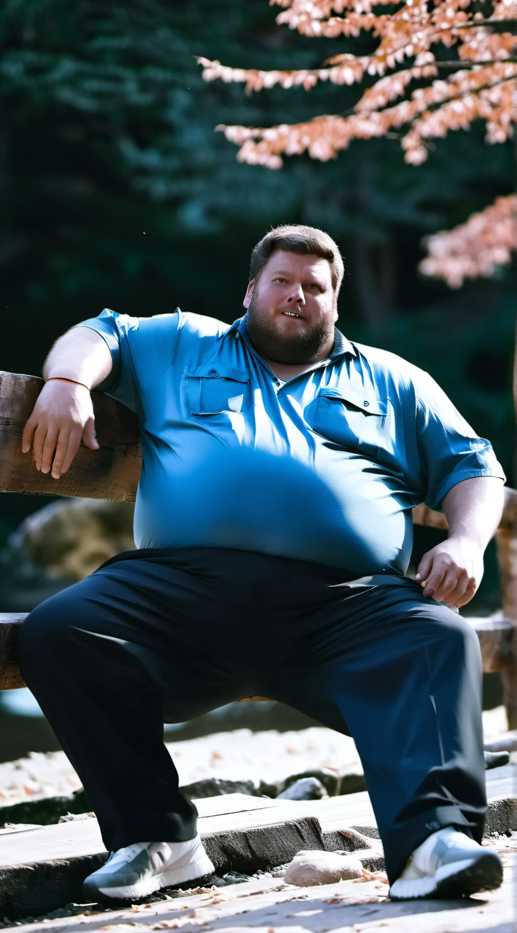 ai character: Fat man background