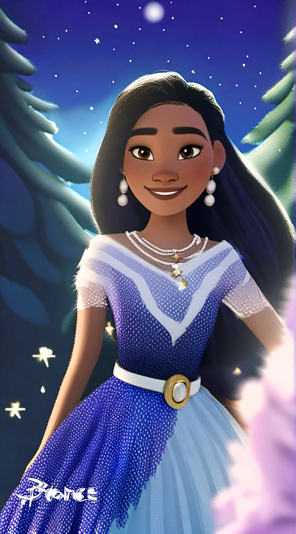 ai character: WISH MOVIE background