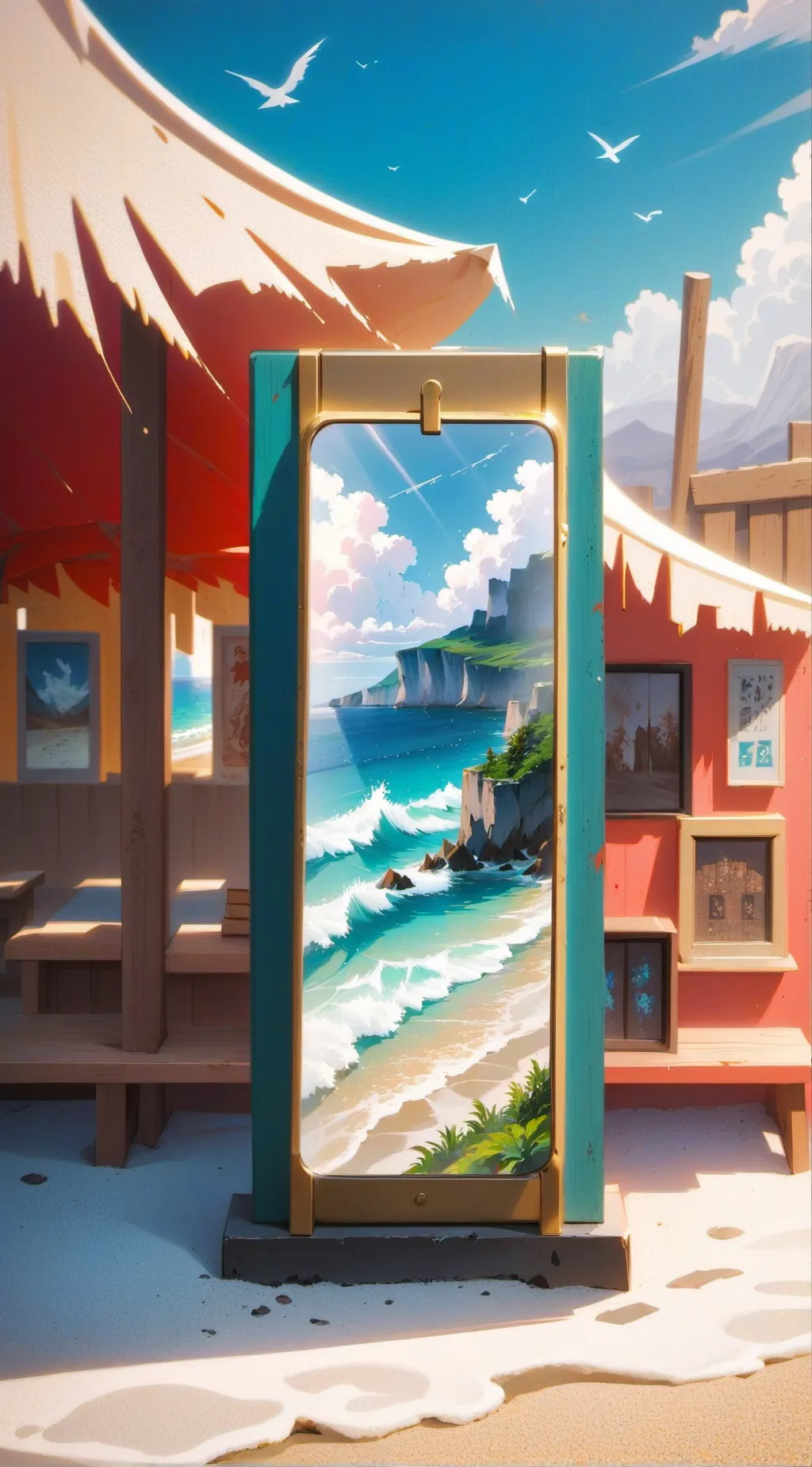 ai character: HH Beach background