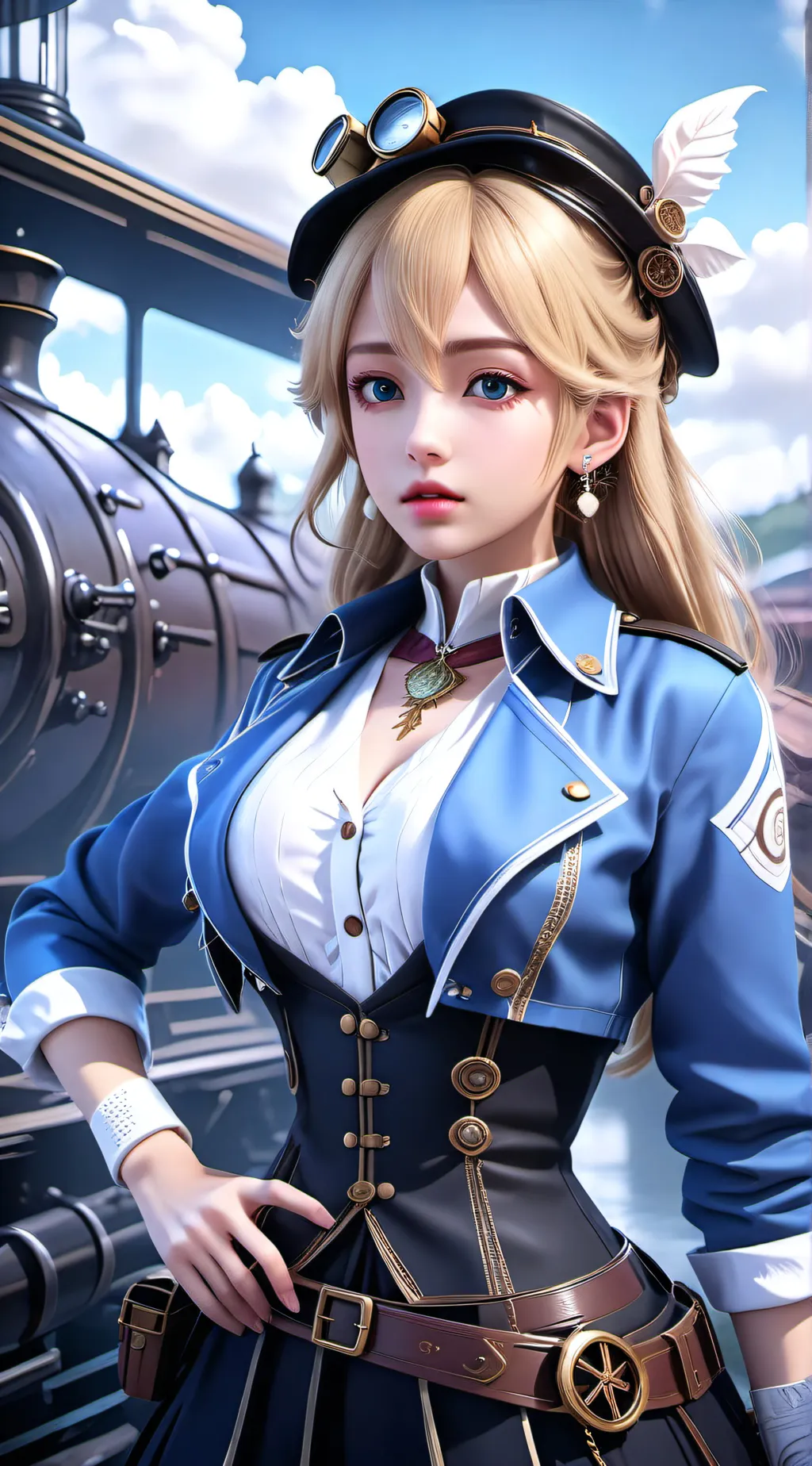 ai character: Novara cloudstien background