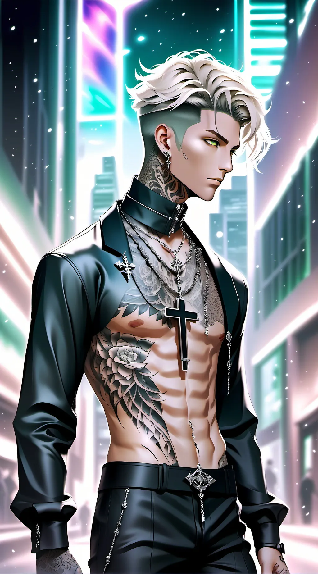 ai character: emo boy apjcool background