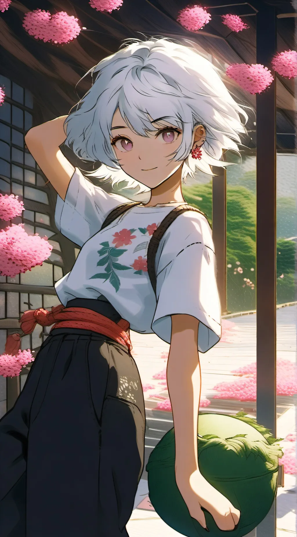 ai character: shift, lily white background