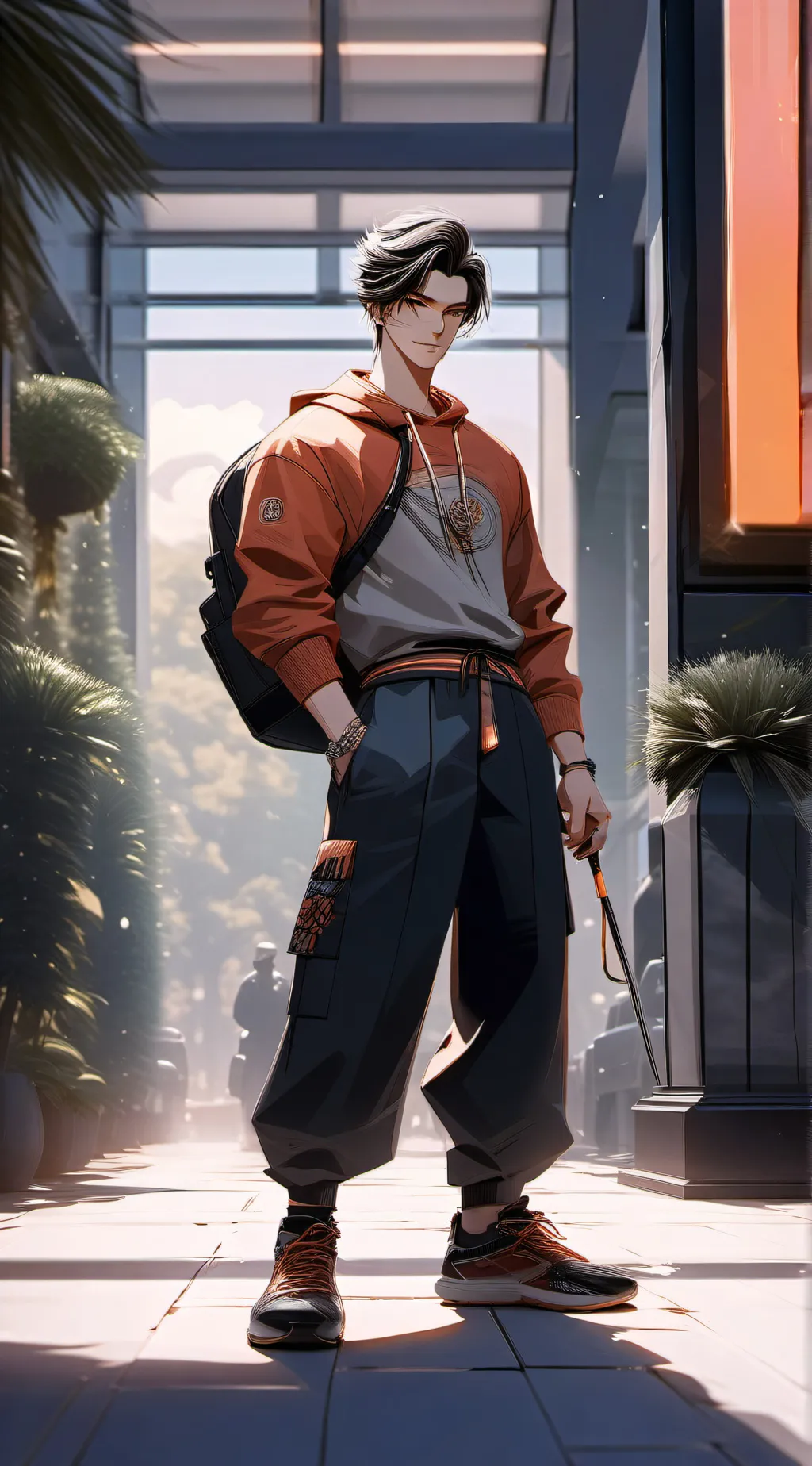 ai character: Drip master background