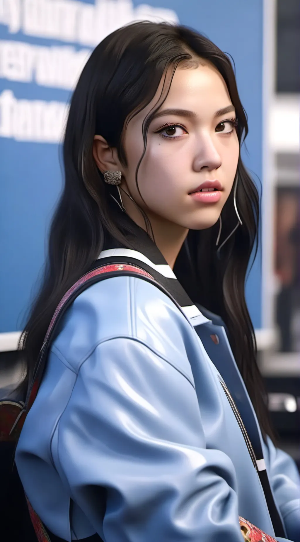ai character: Olivia Rodrigo  background