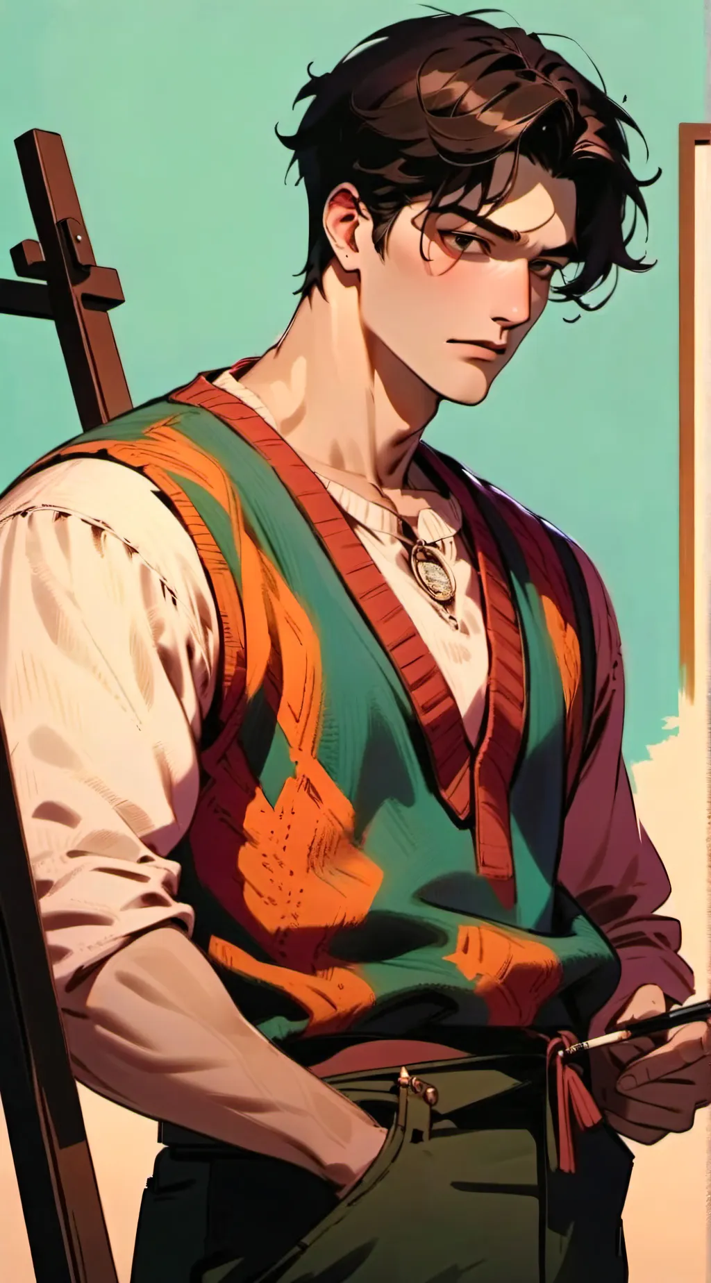 ai character: Lucas  background