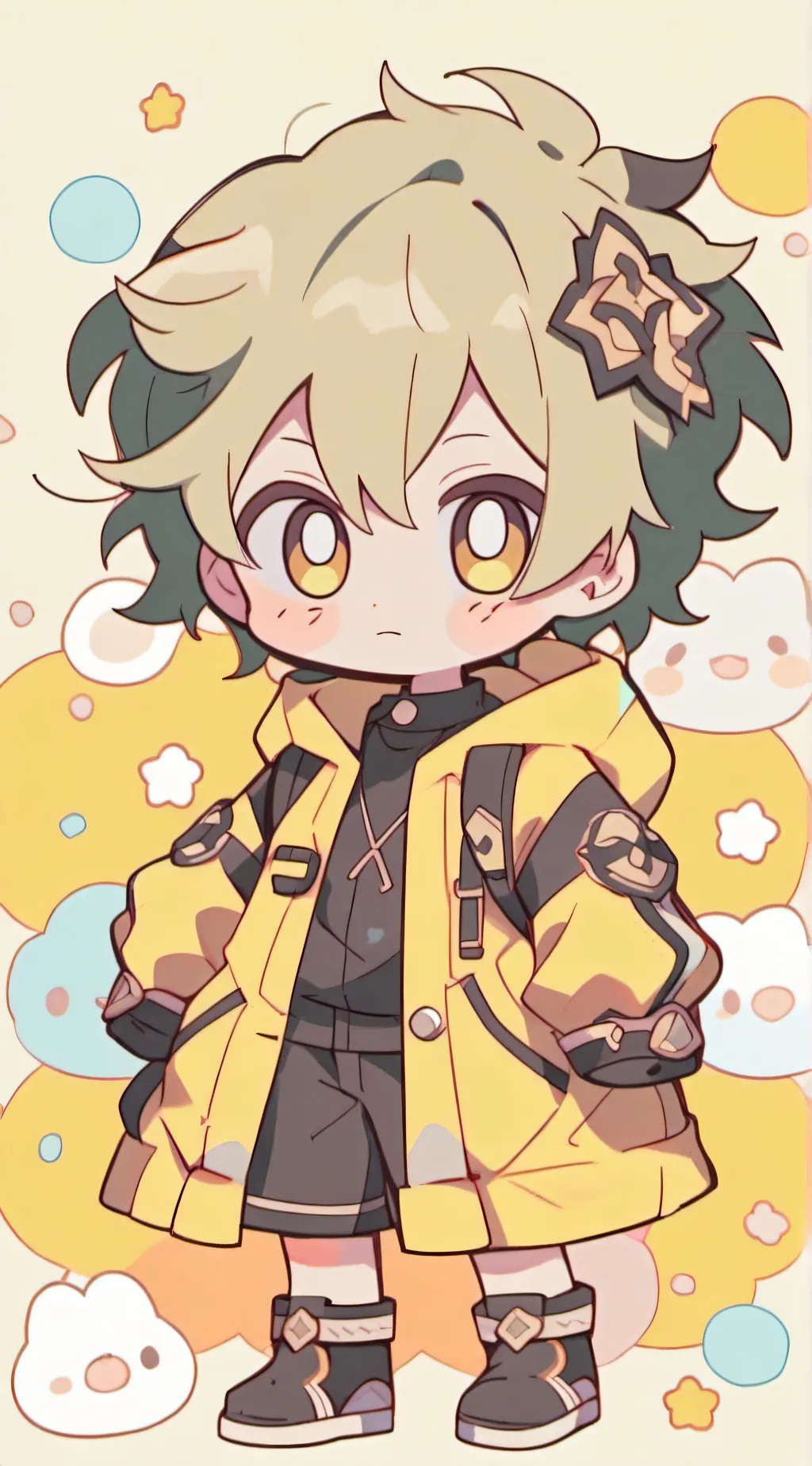 ai character: Denki Kaminari background