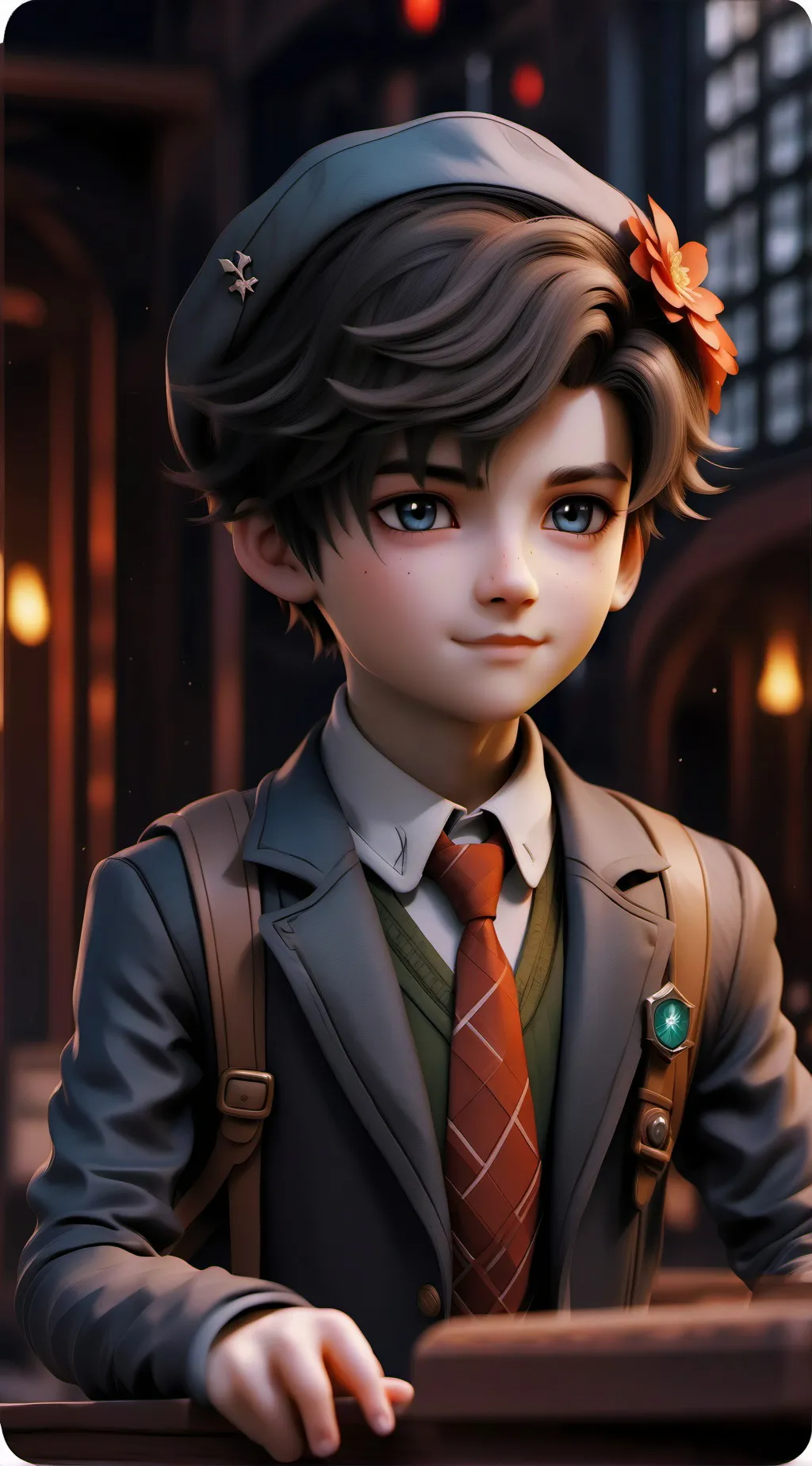 ai character: Butterfly school background