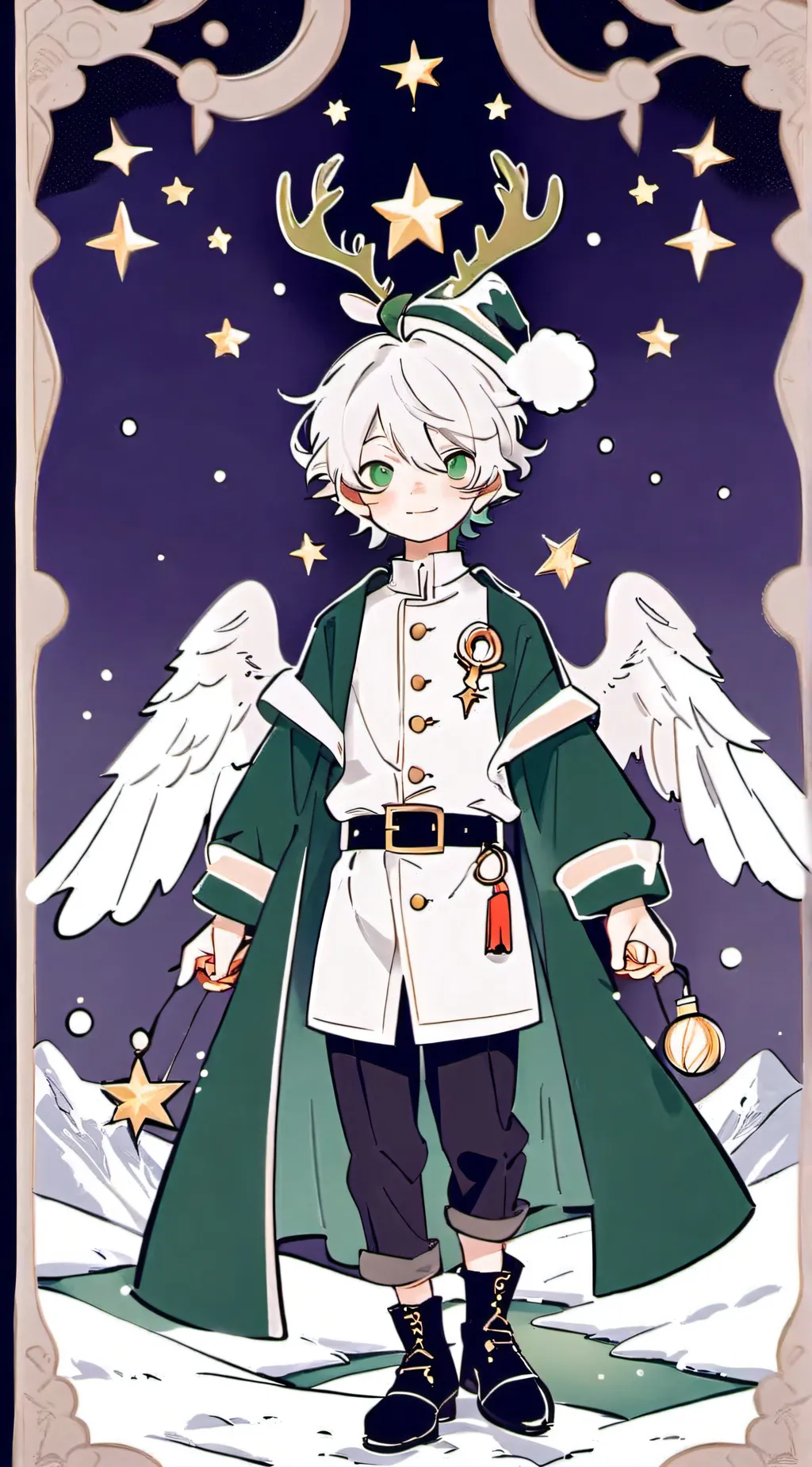 ai character: Mha Christmas  background