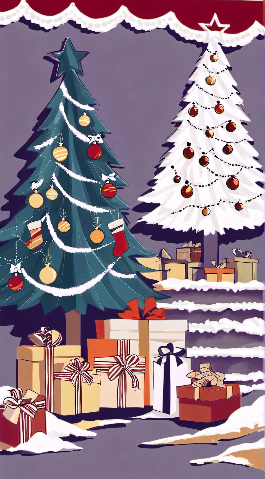 ai character: MHA Christmas eve background