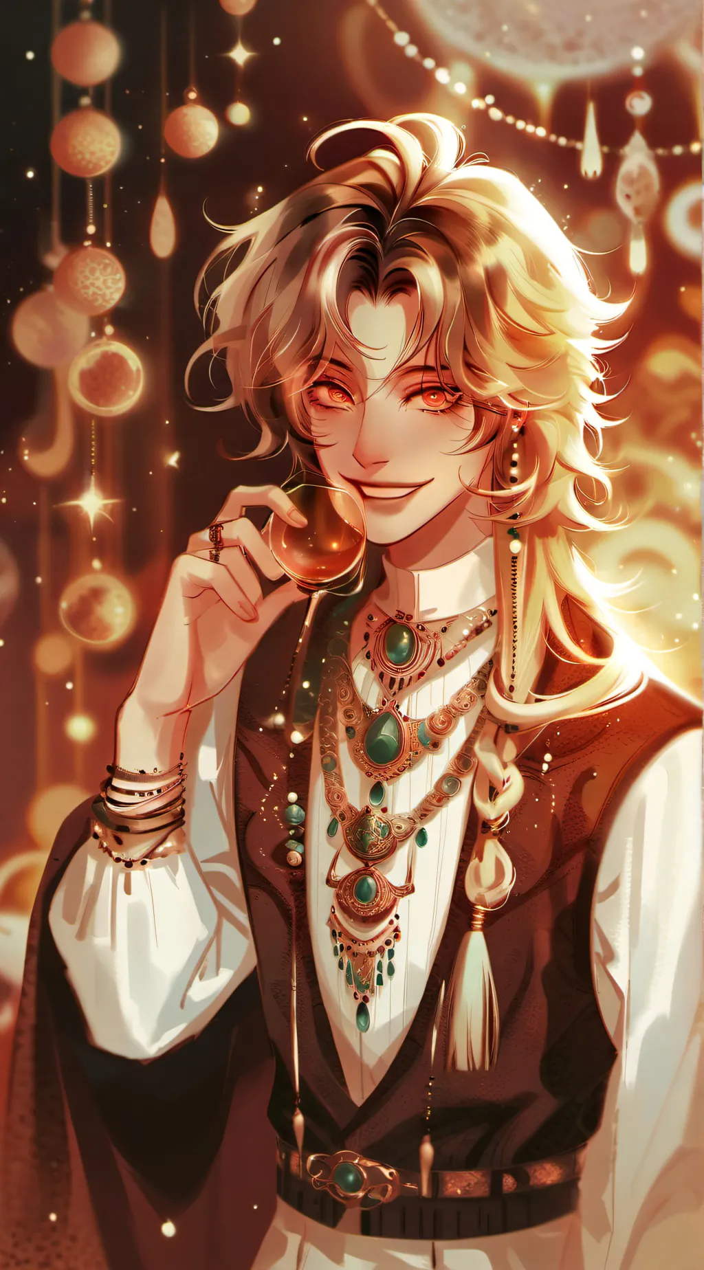 ai character: Sun background