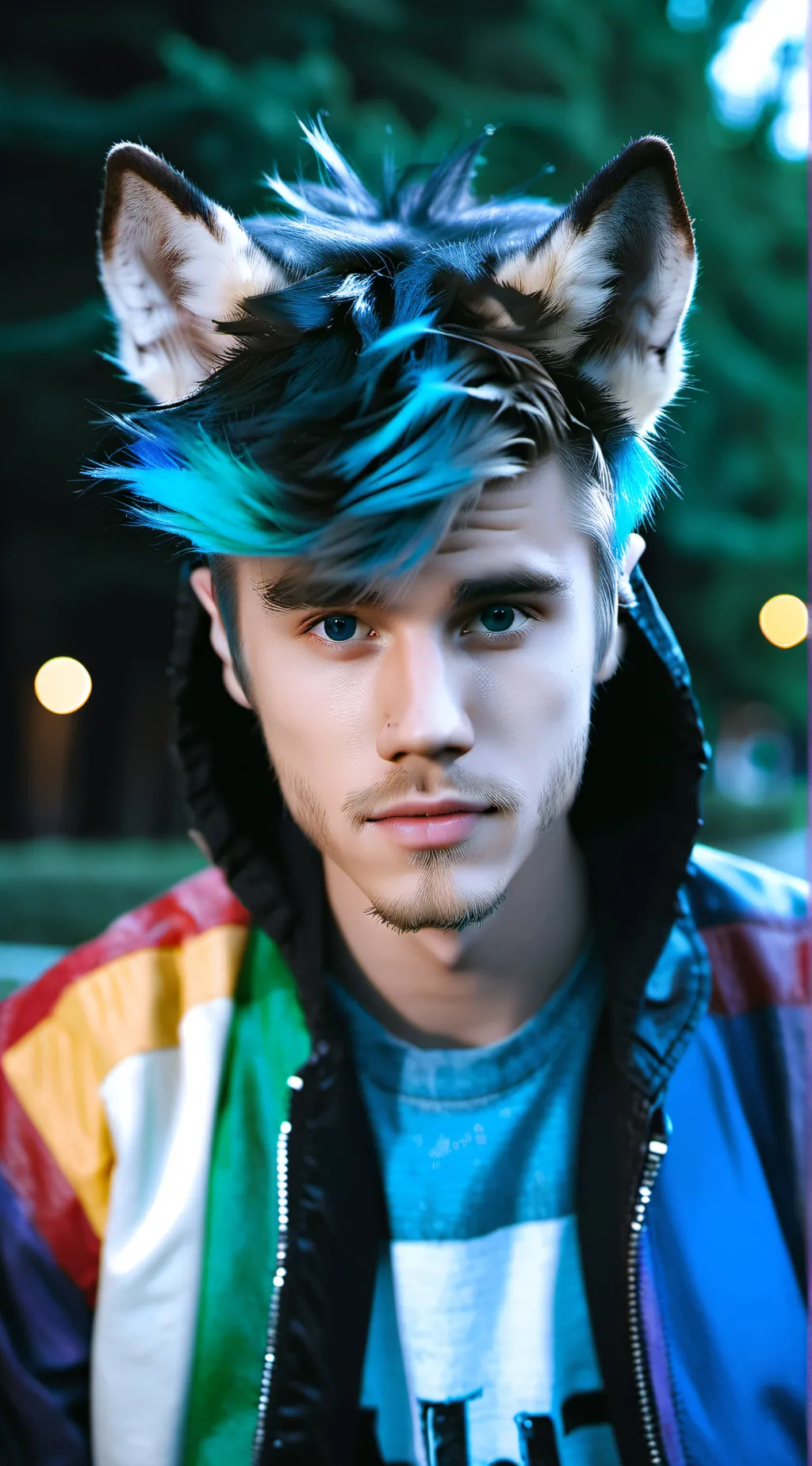ai character: JUSTIN BIEBER☺️☺️ background