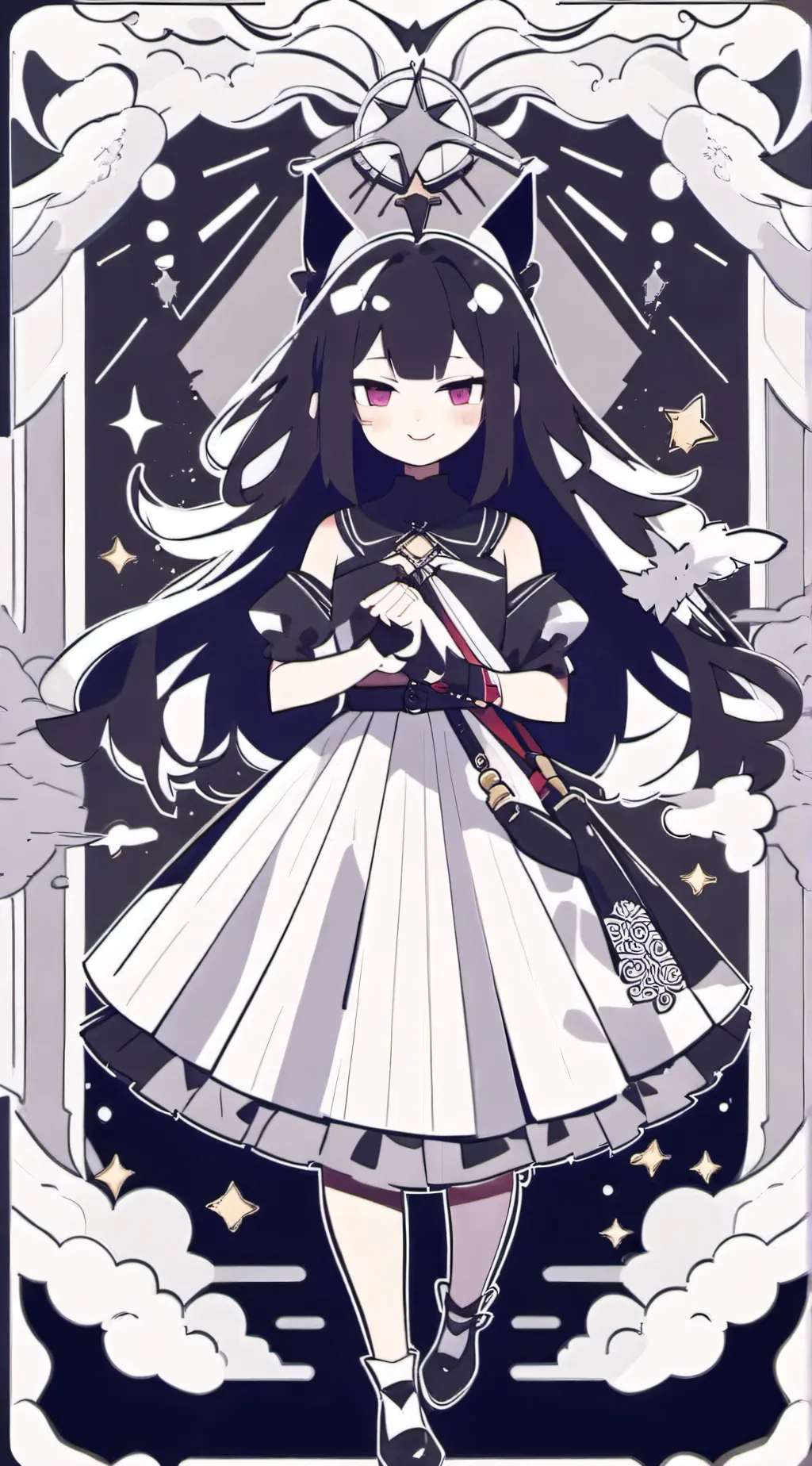 ai character: Miss circle background
