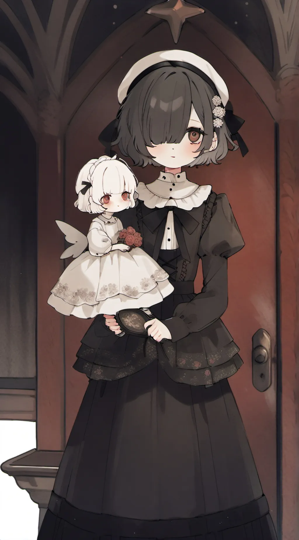 ai character: femboy maid maxine background