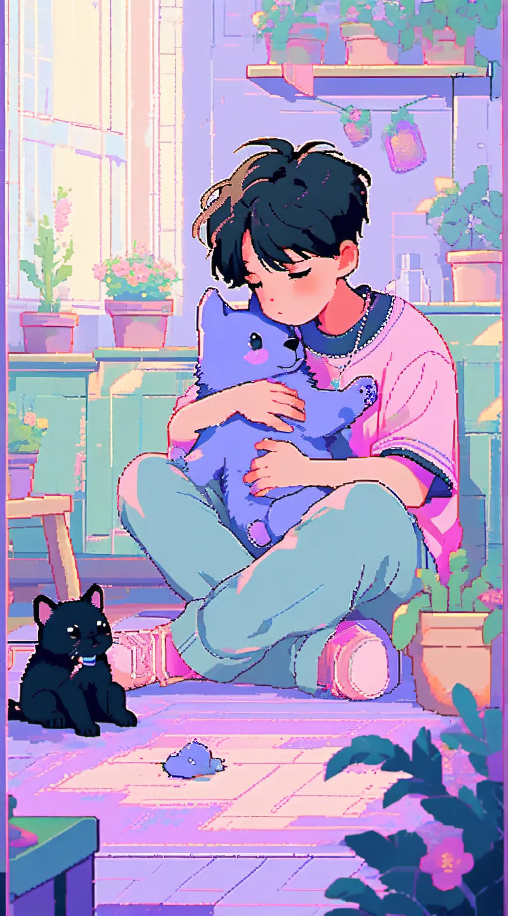 ai character: catnaps kid background