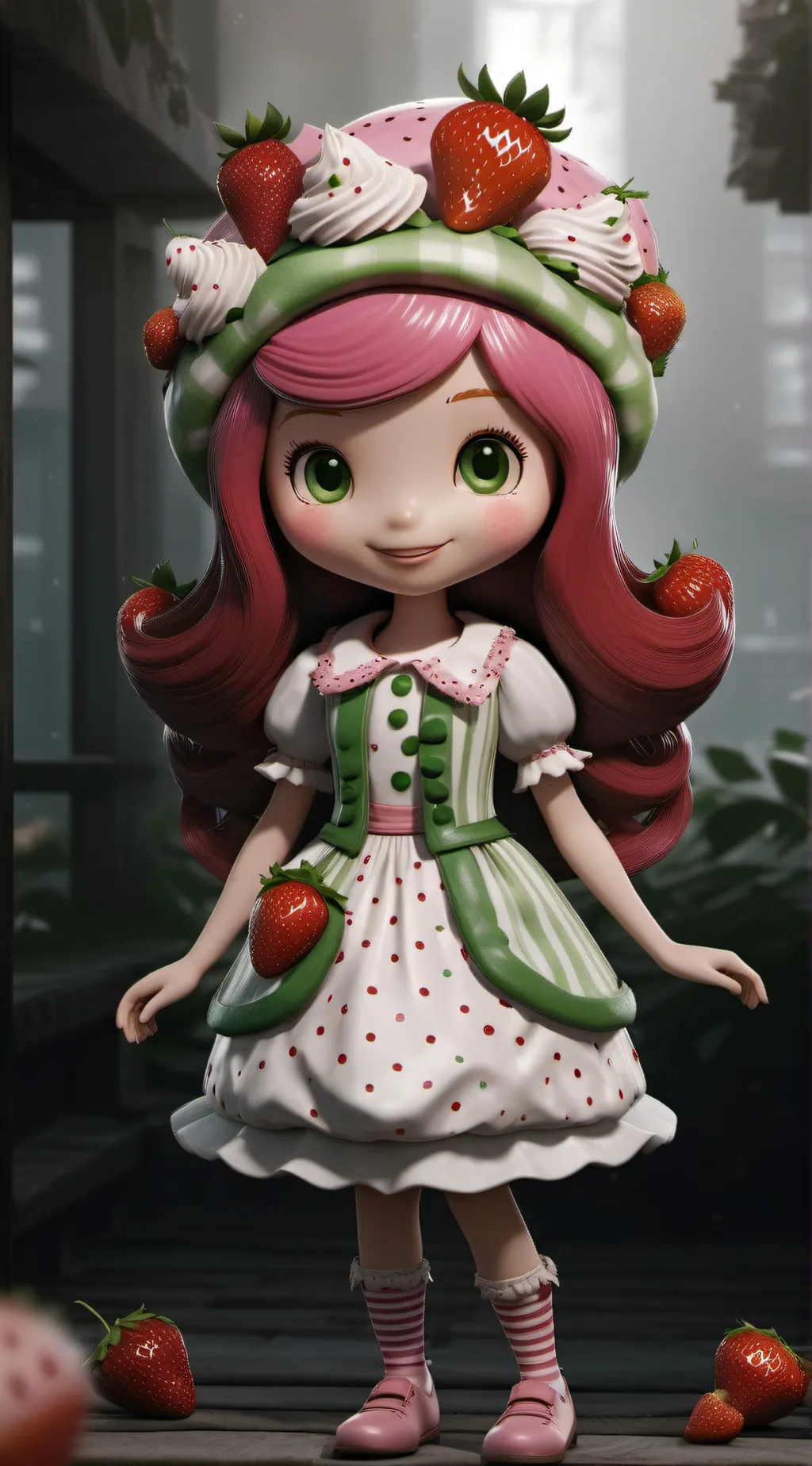 ai character: strawberry 🍓 background