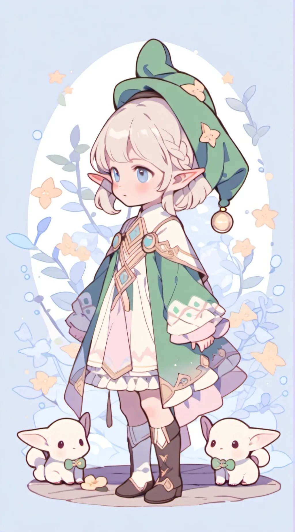 ai character: flower  background