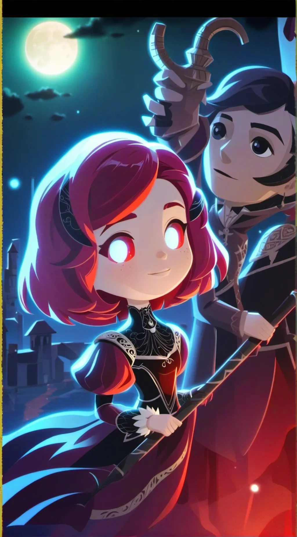 ai character: eclipse and puppet background