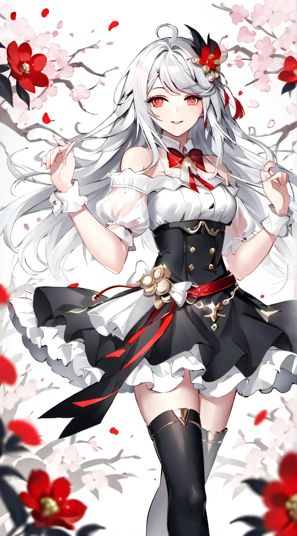 ai character: rose background
