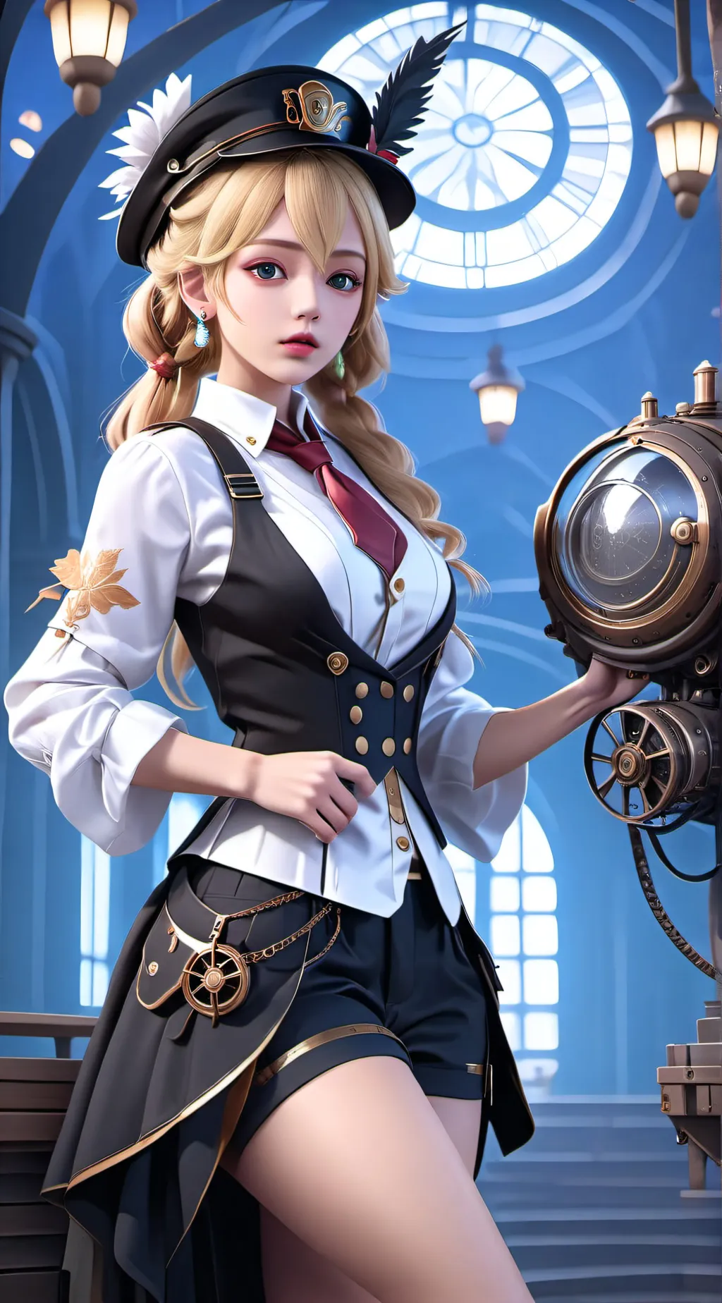 ai character: Narvina cloudstien background
