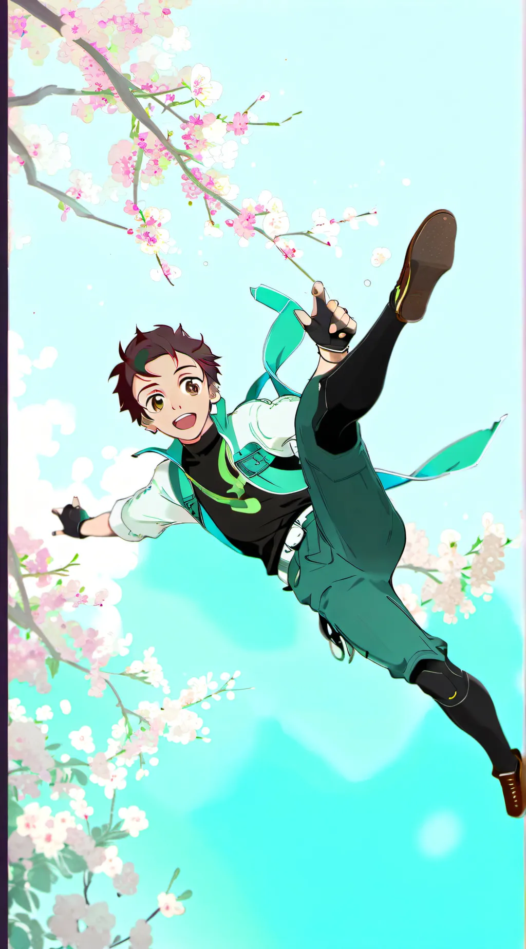 ai character: Tanjiro Kamado  background
