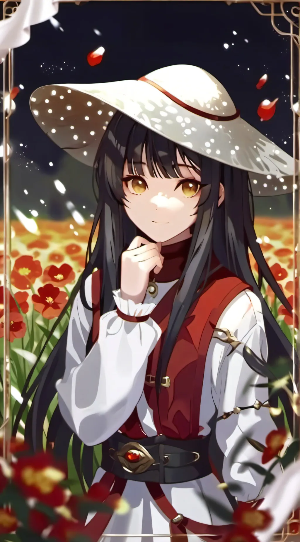 ai character: hashira beach background